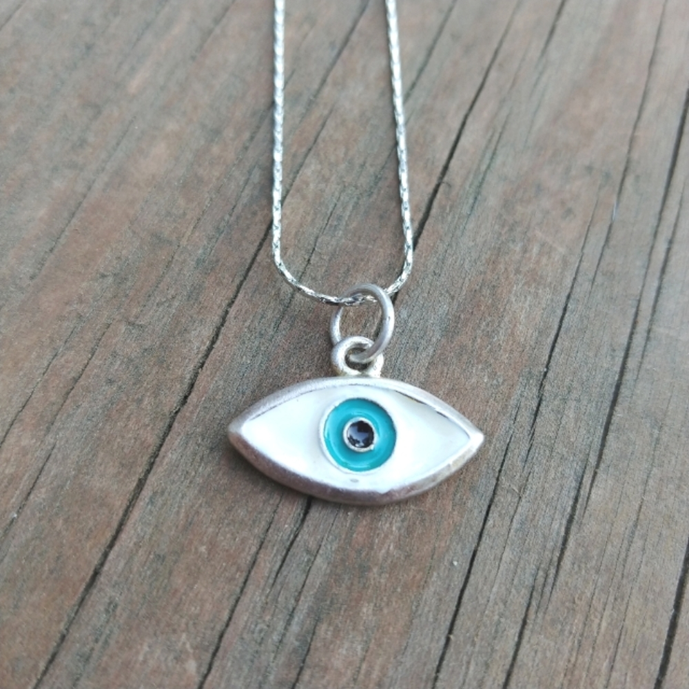 BOGO Enamel evil eye pendant necklace + FREE evil eye in heart pendant necklace